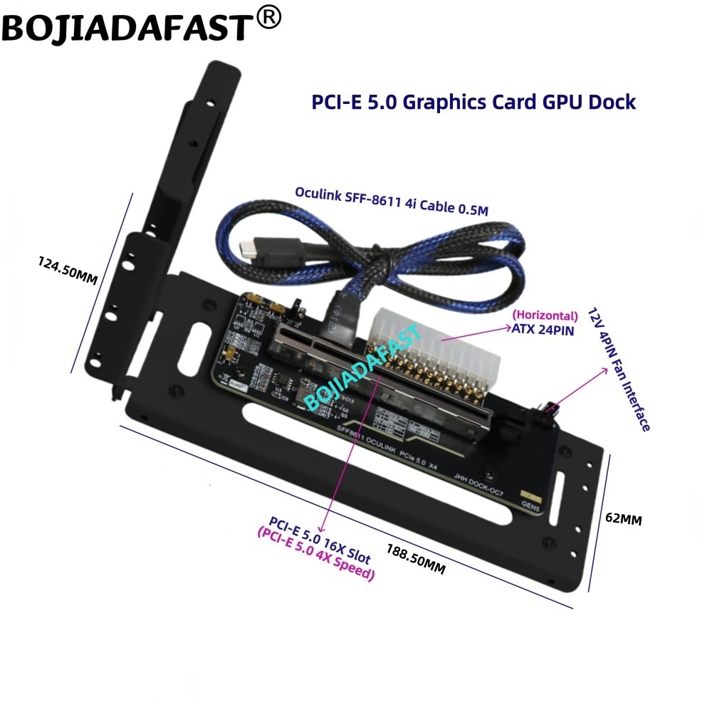 Oculink Egpu Dock Graphics Card - การ์ดจอภายนอก PCI-E 5.0 X4 OCuLink สำหรับแล็ปท็อป
