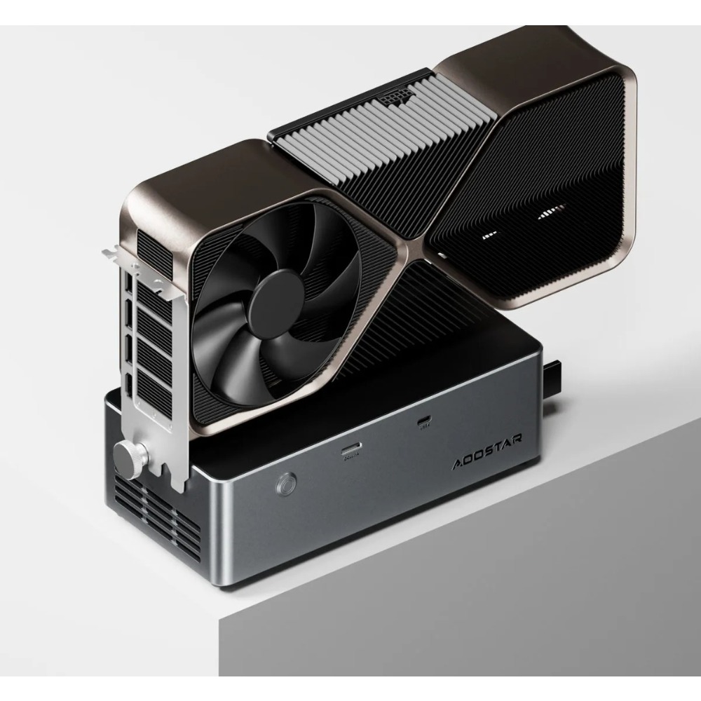 Oculink Egpu Dock Graphics Card - AOOSTAR AG02 แท่นวางการ์ดจอภายนอกพร้อม OCulink USB4, แหล่งจ่ายไฟ