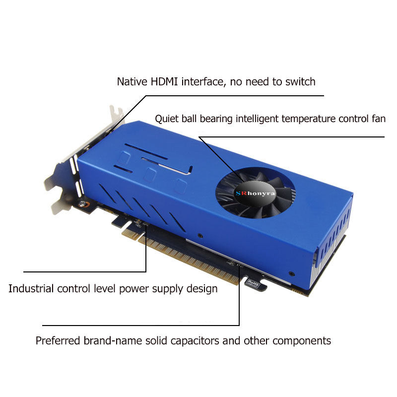 การ์ดจอ SRhonyra GeForce GTX16 - 4 Hdmi Multi Monitor Video Card 4K บทวิจารณ์และราคา