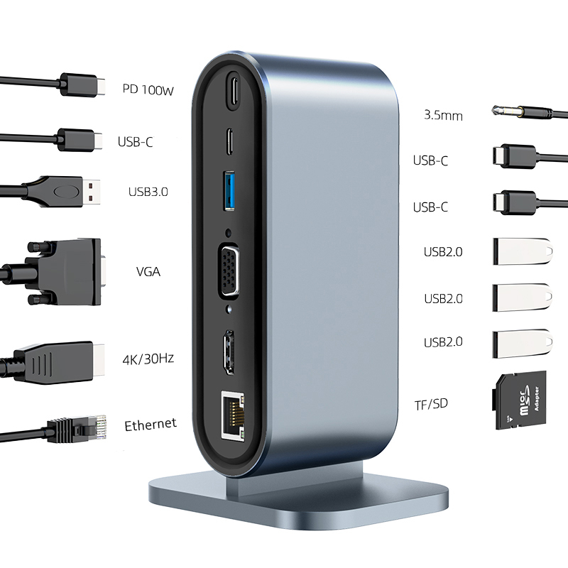 USB C 3.0 HUB ประเภท C ถึง 4K  - 4 Hdmi Multi Monitor Video Card 4K บทวิจารณ์และราคา